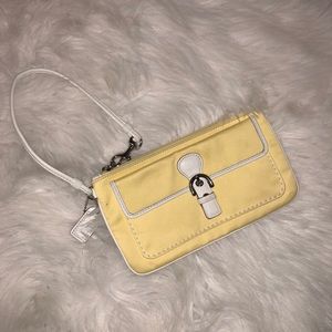 Yellow coach wristlet